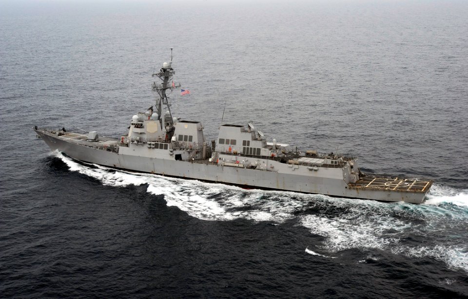 US Navy 110629-N-XZ912-084 The guided-missile destroyer USS James E. Williams (DDG 95) participates in maneuvering exercises during FRUKUS 2011