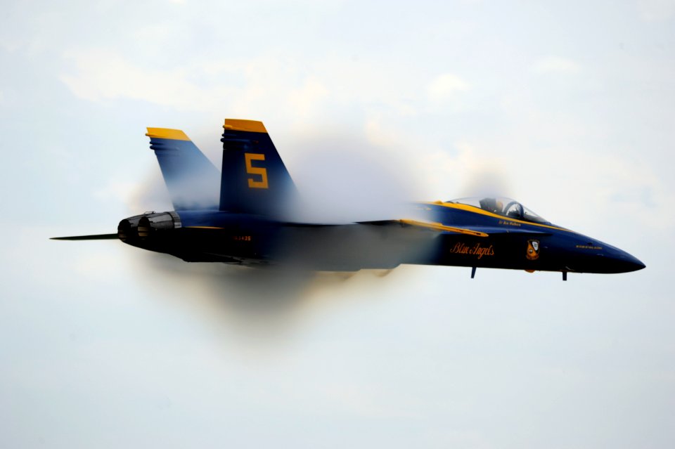 US Navy 110701-N-IR859-025 Lt. Ben Walborn, lead solo pilot for the U.S. Navy flight demonstration squadron, the Blue Angels, performs a Sneak Pass