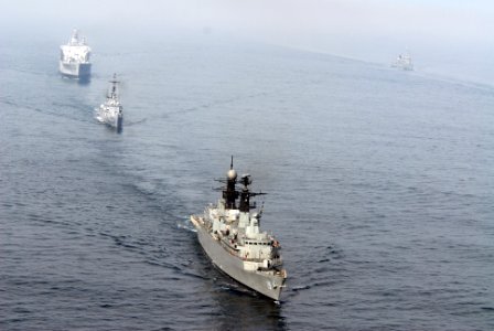 US Navy 110629-N-ZI300-106 CNS Almirante Williams (FFG 19) and several other ships from the navies of the U.S., Chile, Colombia, Ecuador and Peru m