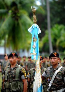 US Navy 110630-N-NY820-118 Members of the Guatemalan army march during a pass and review ceremony welcoming USNS Comfort (T-AH 20) to Puerto San Jo