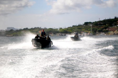 US Navy 110707-N-YO394-246 Dutch marines and Sailors from Riverine Squadron (RIVRON) 3 transit St. Anna Bay during a transit exercise. RIVRON-3 i