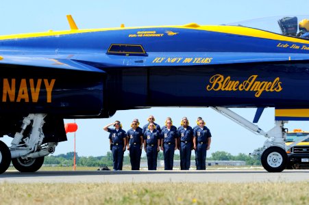 US Navy 110716-N-IR859-007 Members of the U.S. Navy Fight Demonstration Squadron, the Blue Angels