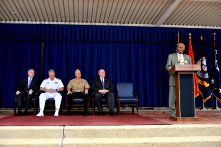 US Navy 110713-N-IL276-003 Retired Assistant Secretary of the Navy B.J. Penn speaks during the Department of the Navy tribute to African-American l