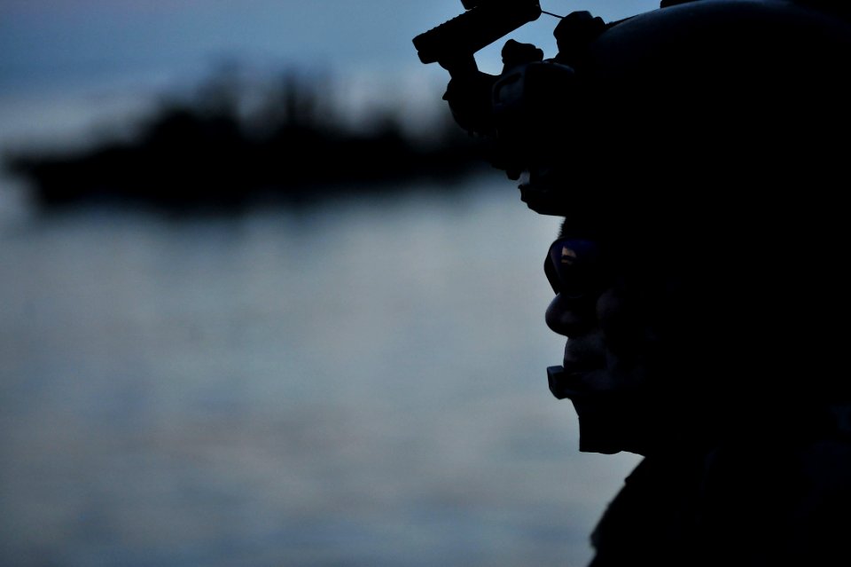 US Navy 110712-N-CD297-162 A Sailor assigned to Riverine Squadron (RIVRON) 2 participates in pre-deployment exercises