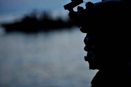 US Navy 110712-N-CD297-162 A Sailor assigned to Riverine Squadron (RIVRON) 2 participates in pre-deployment exercises