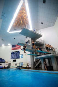 US Navy 110713-N-OA833-003 Plebes in the U.S. Naval Academy Class of 2015 receive basic swimming and diving instruction at Lejeune Hall