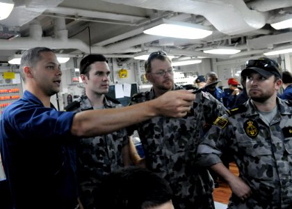 US Navy 110715-N-KB052-430 Gas Turbine Systems Technician (Mechanical) 2nd Class Trinadee Jone