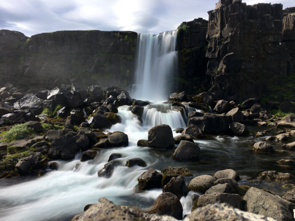 Blurred iceland tectonic plates