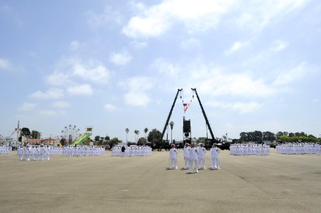 US Navy 110723-N-SI773-122 Seabees stand in formation during the opening ceremony of Seabee Days 2011 at the Port Hueneme ceremonial grinder