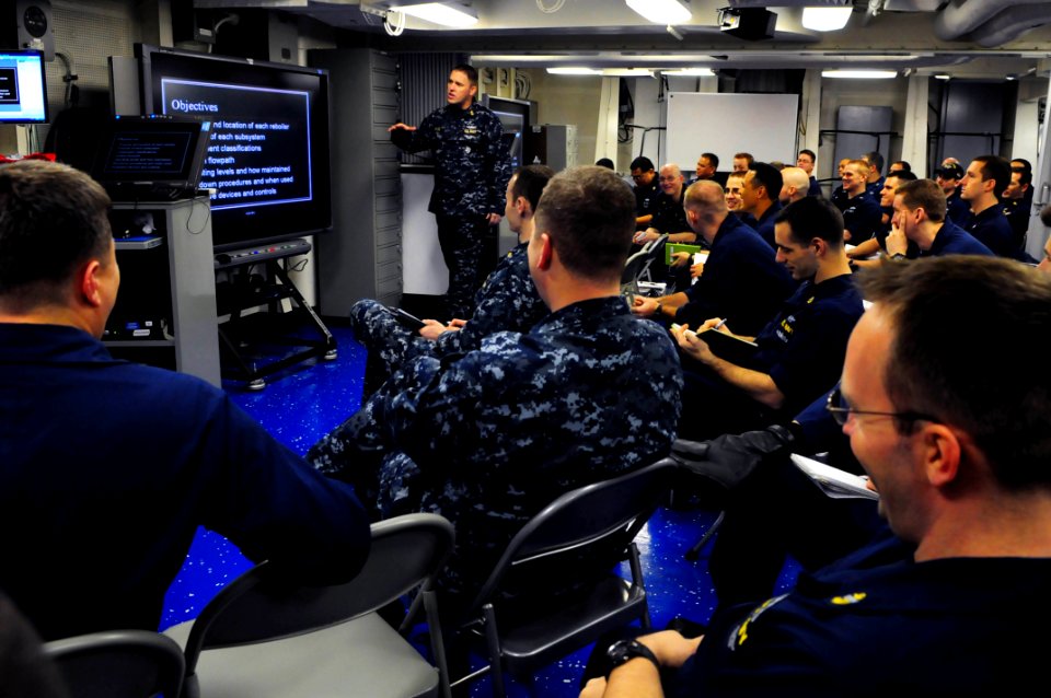 US Navy 110726-N-UO379-094 Sailors conduct reboiler training aboard USS Ronald Reagan (CVN 76)