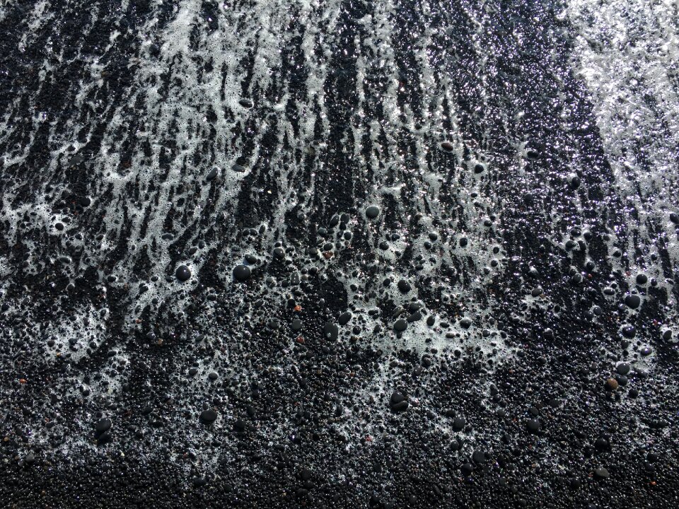 Stones beach black beach