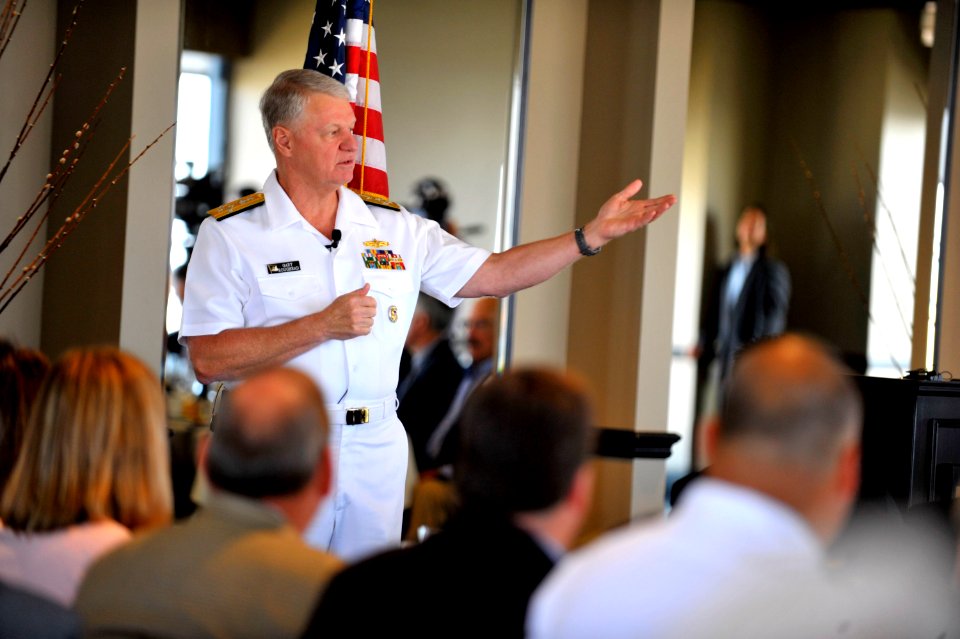 US Navy 110804-N-ZB612-048 hief of Naval Operations (CNO) Adm. Gary Roughead speaks at The University Club in San Diego