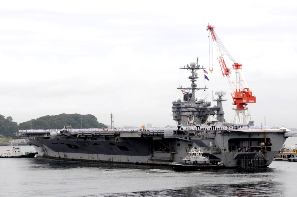 US Navy 110825-N-SF508-088 USS George Washington moors after a summer patrol