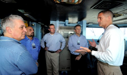 US Navy 110805-N-SF704-049 Capt. David A. Lausman, commanding officer of the aircraft carrier USS George Washington (CVN 73)