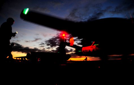 US Navy 110809-N-ZZ999-660 An E-2C Hawkeye launches from USS John C. Stennis (CVN 74)