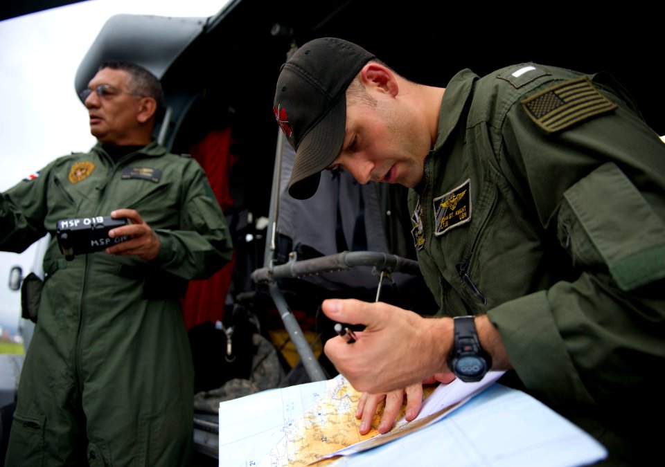 US Navy 110810-N-RM525-385 Lt. j.g. John St. Amant, a helicopter pilot assigned to Helicopter Sea Combat Squadron (HSC) 26