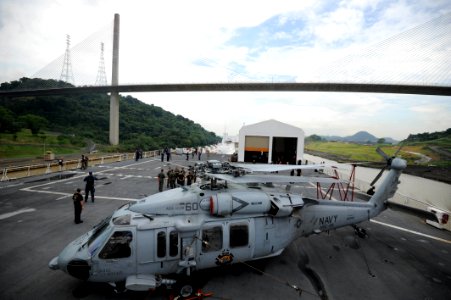 US Navy 110815-N-NY820-228 The Military Sealift Command hospital ship USNS Comfort (T-AH 20) transits the Panama Canal during Continuing Promise 20