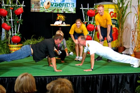 US Navy 110817-N-ZL585-080 An Indy Style morning show push-up challenge