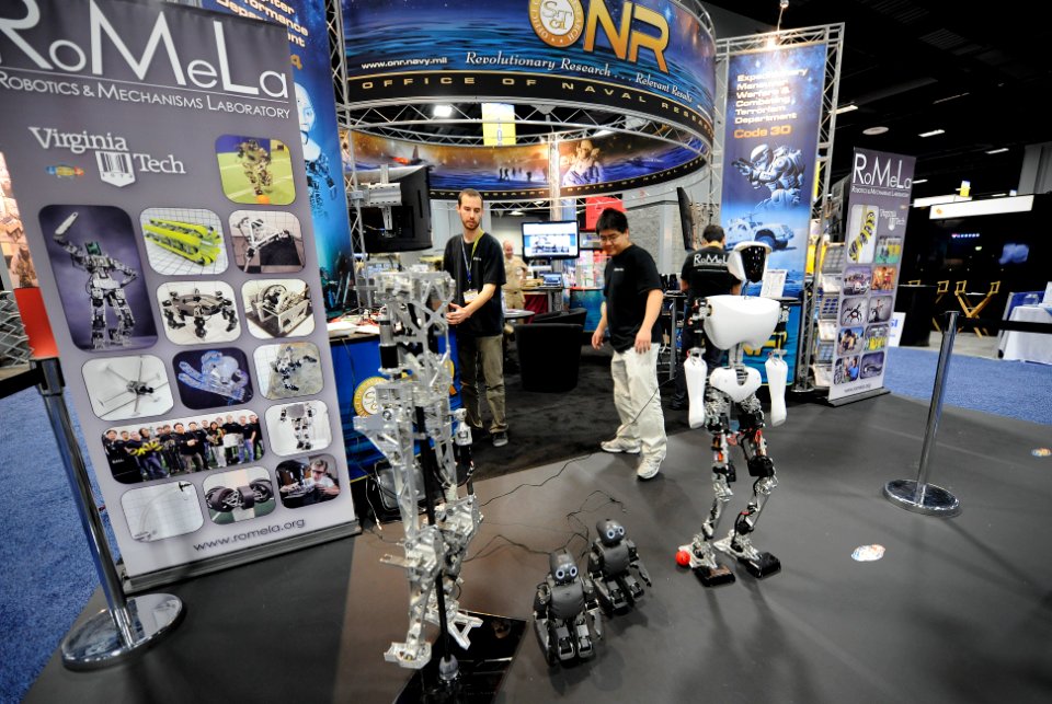 US Navy 110817-N-PO203-027 Graduate Students prepared autonomous robots, including the Office of Naval Research (ONR)-funded shipboard autonomous f