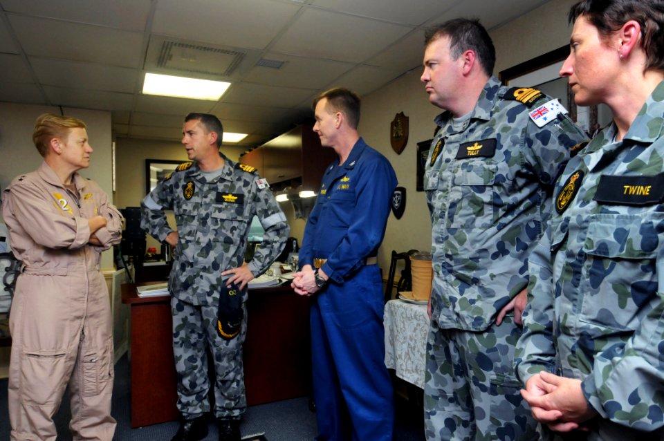 US Navy 110824-N-JD217-120 Rear Adm. Nora Tyson meets with members of the Australian navy
