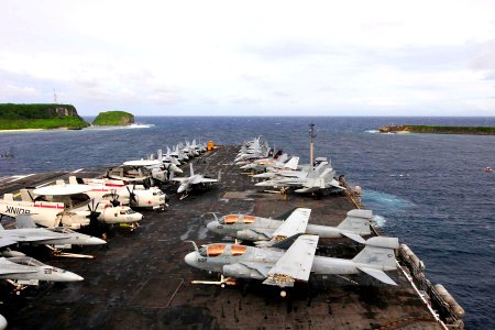 US Navy 110823-N-EE987-139 The USS Ronald Reagan transits Apra Harbor