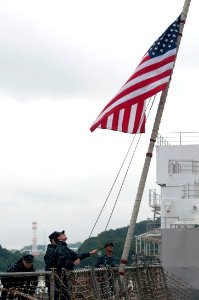 US Navy 110822-N-SF508-025 Moored, Shift Colors, The USS McCampbell returns to Yokosuka