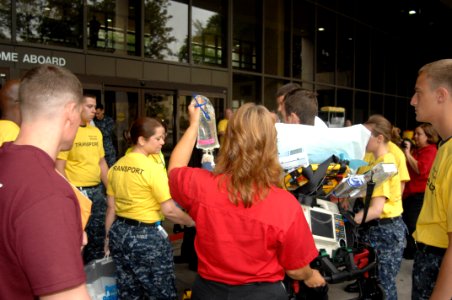 US Navy 110827-N-ZZ999-019 The last remaining inpatients at Walter Reed Army Medical Center are transferred by ambulance to the National Naval Medi