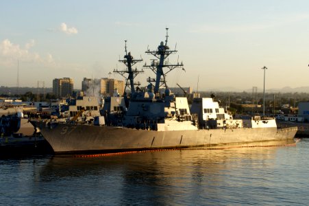 US Navy 110827-N-ZC343-439 The guided-missile destroyer USS Halsey (DDG 97) is moored at Naval Base San Diego