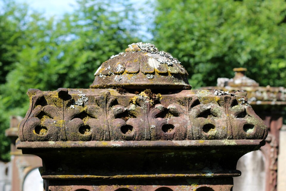 Rock carving last calm old cemetery