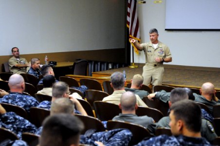 US Navy 110830-N-AD372-024 Master Chief Petty Officer of the Navy (MCPON) Rick D. West