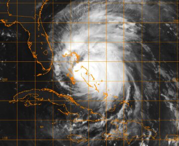 US Navy 110825-O-ZZ999-001 A GOES-13 infrared satellite image provided by the U.S. Naval Research Laboratory, Monterey, Calif., showing the status