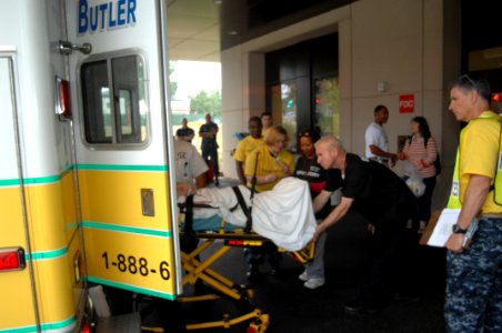 US Navy 110827-N-ZZ999-016 The last remaining inpatients at Walter Reed Army Medical Center are transferred by ambulance to the National Naval Medi