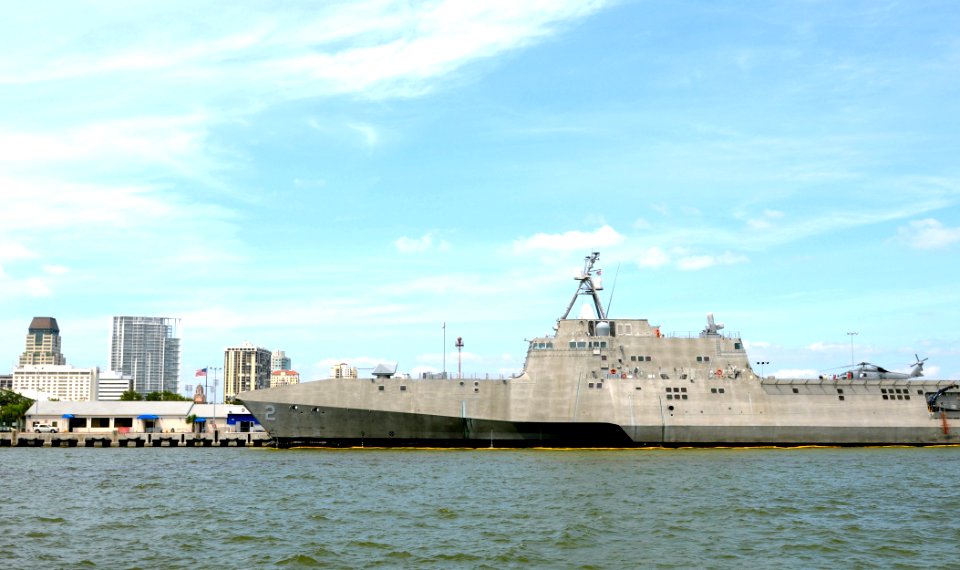 US Navy 110902-N-MN502-321 The littoral combat ship USS Independence (LCS-2) is moored in St. Petersburg