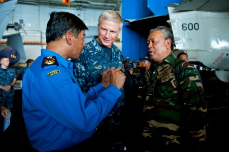 US Navy 110909-N-BT887-072 John C. Stennis hosted U.S. Ambassador to Malaysia Paul W. Jones and 21 distinguished visitors from the armed forces of
