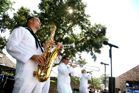 US Navy 110907-N-YM440-159 Members of the U.S. Navy Band Great Lakes, Horizon, perform at the Henry Doorly Zoo during Omaha Navy Week