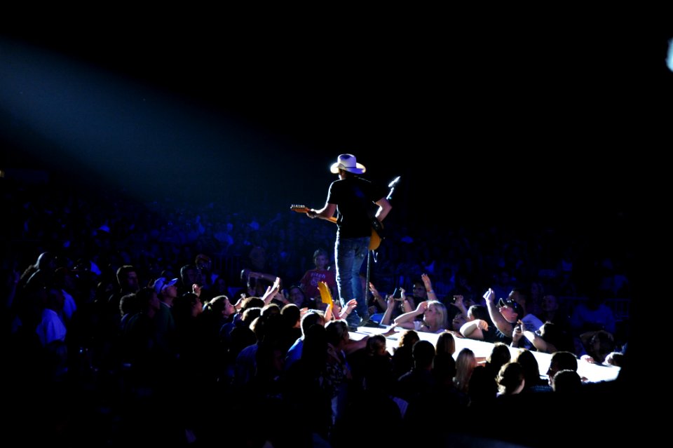 US Navy 110908-N-DG679-040 Country music star Brad Paisley performs to more than 11,000 members of the Naval Station Mayport community