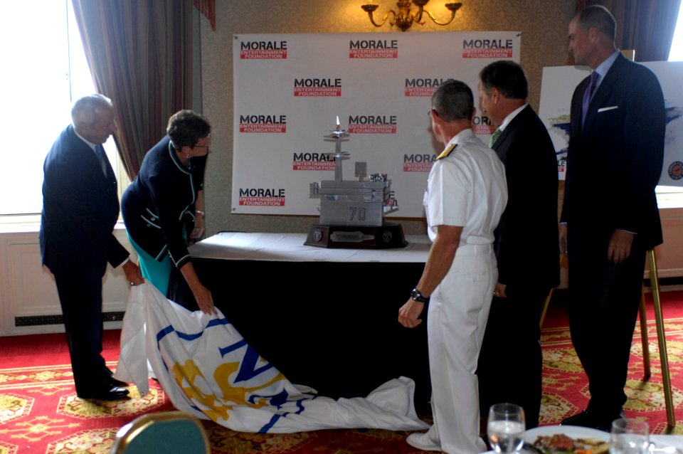 US Navy 110915-N-ZZ999-001 A mockup of the Carrier Classic trophy is unveiled at the New York Athletic Club