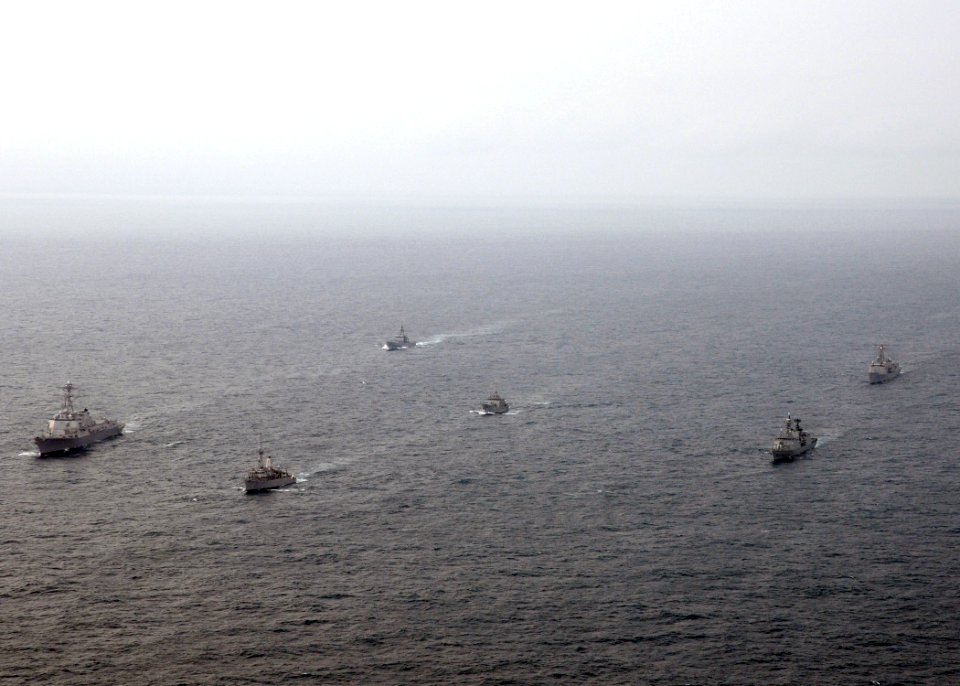US Navy 110922-N-KK935-221 Ships from the U.S. and Bangladesh Navies transit as part of the sea phase of Cooperation Afloat Readiness and Training