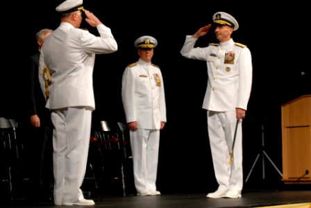 US Navy 110923-N-OA833-005 Chief of Naval Operations (CNO) Adm. Gary Roughead is relieved by Adm. Jonathan Greenert at a change of office ceremony photo