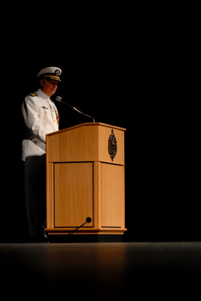 US Navy 110923-N-OA833-002 Chief of Naval Operations (CNO) Adm. Gary Roughead speaks during his retirement and change of command ceremony