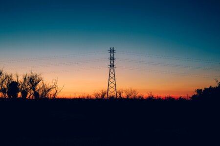 Dark sunset sky