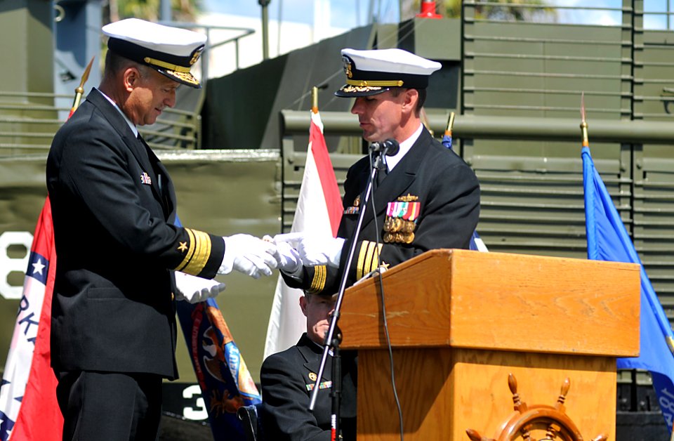 US Navy 111003-N-GL340-040 SAN DIEGO (Oct. 3, 2011) Cmdr. Mark Schram, commanding officer of Maritime Expeditionary Security Squadron (MSRON) 5, p