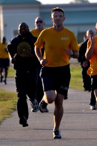 US Navy 111005-N-YX169-110 Cryptologic Technician (Technical) 2nd Class Matthew Groh, assigned to the amphibious transport dock ship USS Ponce (LPD