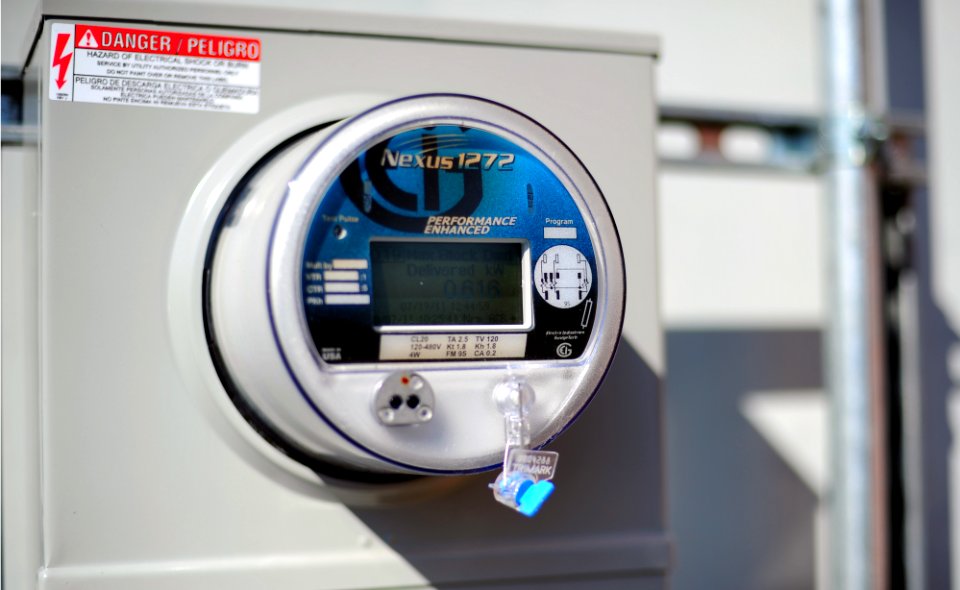 US Navy 111007-N-KV696-016 An advanced metering infrastructure smart meter monitors energy consumption near the Catering and Conference Center