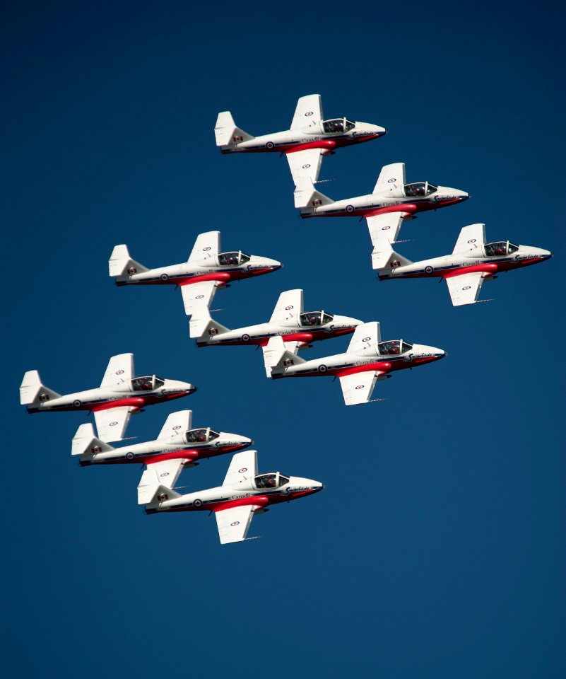 US Navy 111008-N-DR144-759 The Canadian Forces 432 Air Demonstration Squadron, the Snowbirds, perform during San Francisco Fleet Week 2011