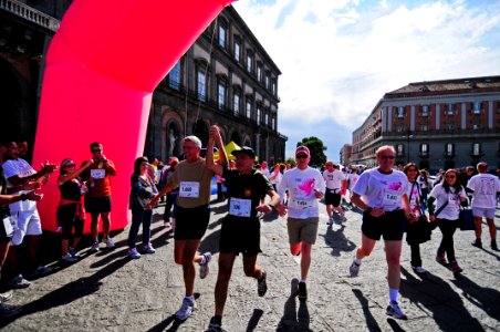 US Navy 111009-N-NW827-184 Adm. Samuel J. Locklear III completes crosses the finish line of the annual Susan G. Komen Race for the Cure photo