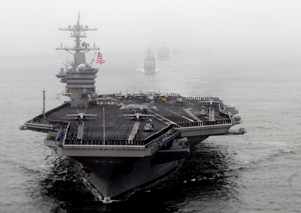US Navy 111008-N-GZ277-080 The Nimitz-class aircraft Carrier USS Carl Vinson (CVN 70) participates in the San Francisco Fleet Week 2011 Parade of S