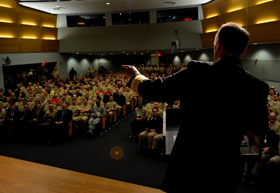 US Navy 111013-N-FC670-041 Chief of Naval Operations (CNO) Adm. Jonathan Greenert delivers remarks during an event celebrating the Navy's 236th bir