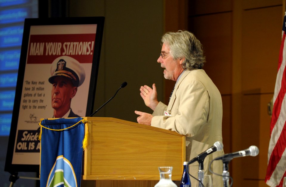 US Navy 111014-N-PO203-330 Dr. Richard Carlin, department head of the Sea Warfare and Weapons Department for the Office of Naval Research, discusse