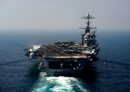US Navy 111017-N-VN693-229 Aircraft prepare to launch aboard the aircraft carrier USS John C. Stennis (CVN 74)